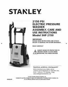 Stanley SHP2150 Operating Manual