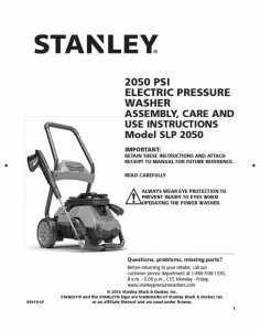 STANLEY SLP2050 Operating Manual